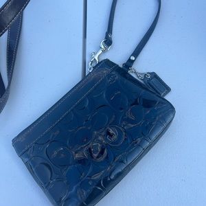 Black authentic coach wristlet